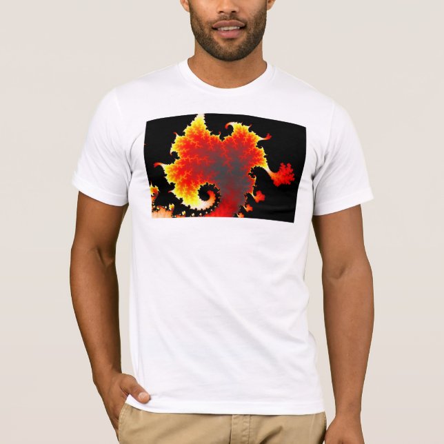 Mer de lave - T-shirt fractal (Devant)