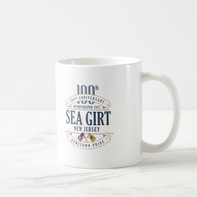 Mer enserrée, tasse d'anniversaire de New Jersey (Droite)