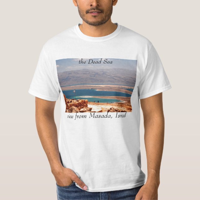 Mer morte, vue de T-shirt de Masada (Devant)