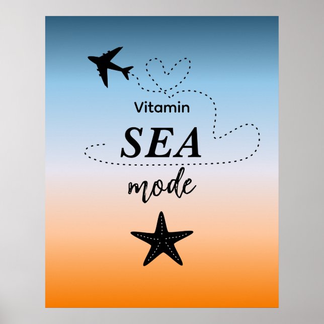 Mer vitaminée Mode Orange Art mural couleur d'été (Devant)