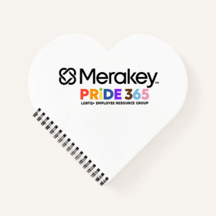 Merakey PRIDE Carnet en forme de coeur spiral