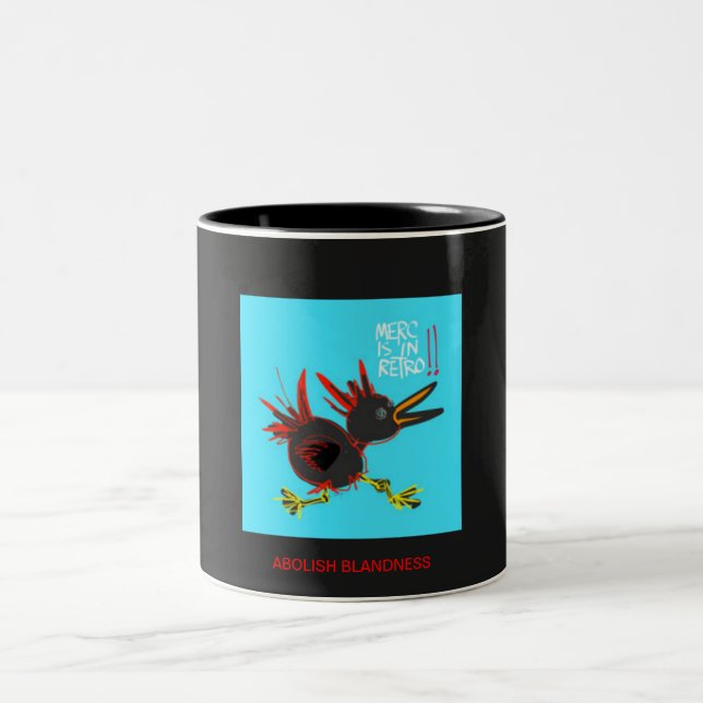 MERC EST DANS RETRO 11 oz. mug à deux tons (Centre)
