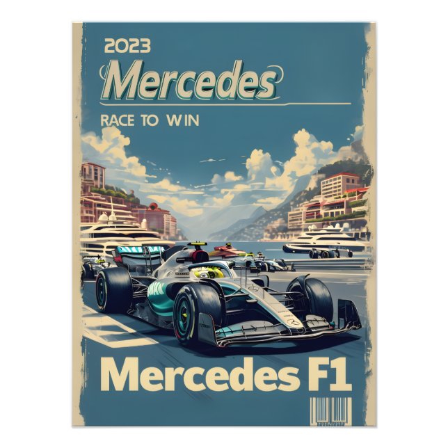Mercedes F1 Racing Poster (Devant)