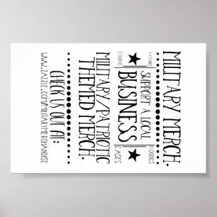 Merch militaire. Affiche publicitaire