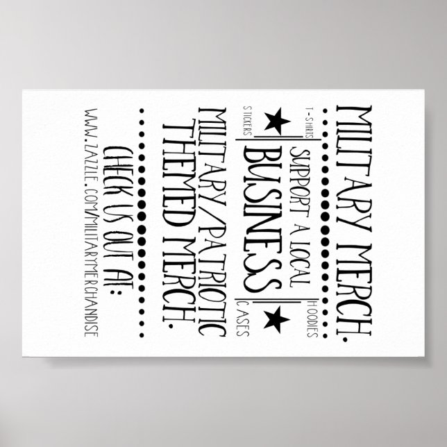 Merch militaire. Affiche publicitaire (Devant)