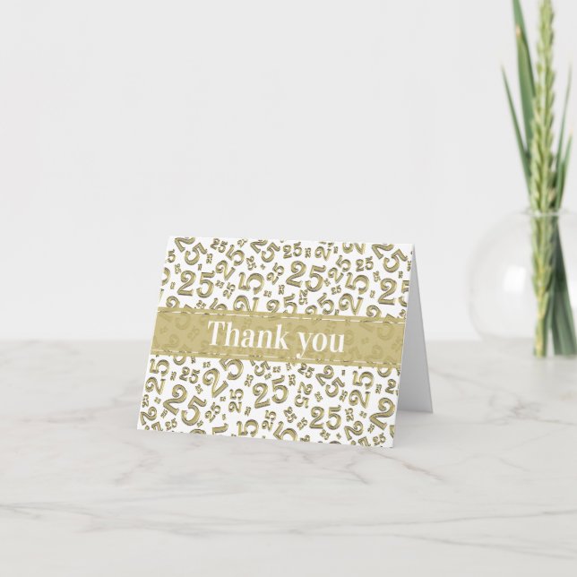 Merci 25e Motif au hasard Gold/White (Devant)