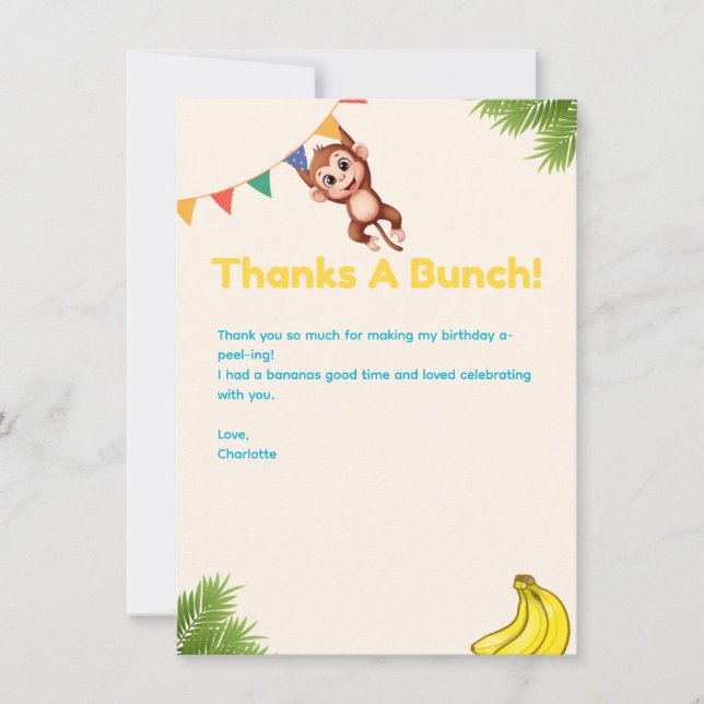 Merci à Bunch-Banana et Monkey Carte de remercieme (Devant)