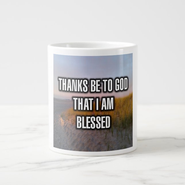 Merci à Dieu de ce que je suis béni Mug (Devant)