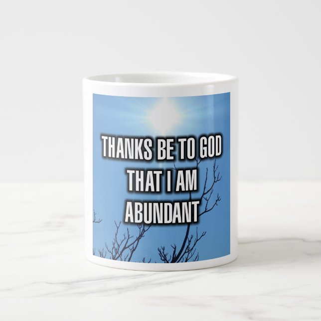 Merci À Dieu Que Je Suis Abondante Mug (Devant)