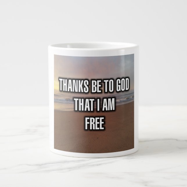 Merci À Dieu Que Je Suis Libre Mug (Devant)