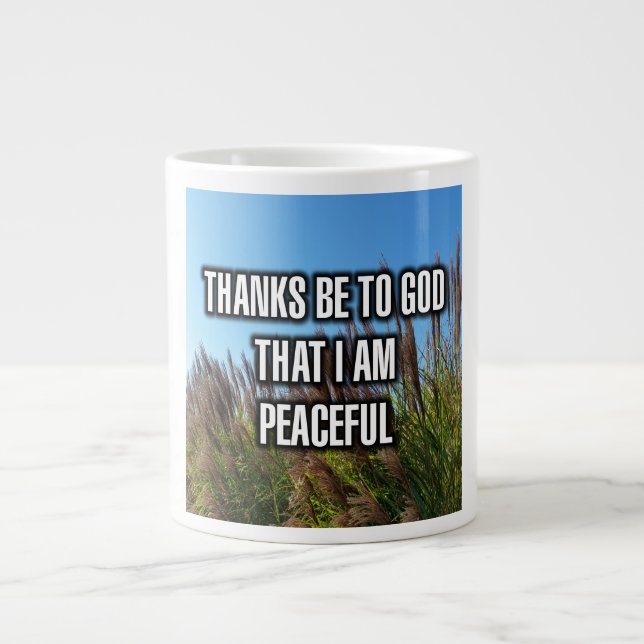 Merci À Dieu Que Je Suis Mug Paisible (Devant)