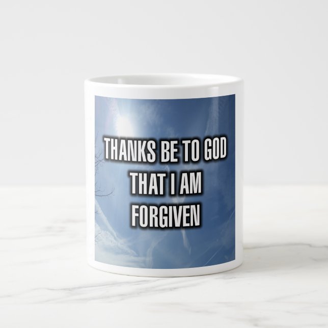 Merci À Dieu Que Je Suis Pardonné Mug (Devant)