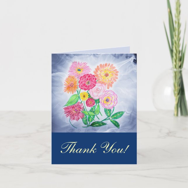 Merci à fleurs de Zinnia (Devant)