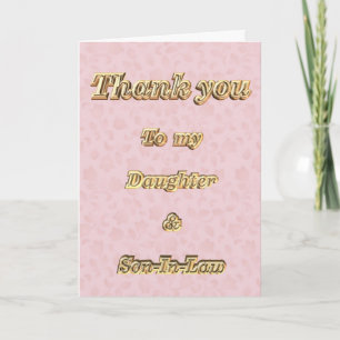 Merci à la fille et l'appréciation du gendre