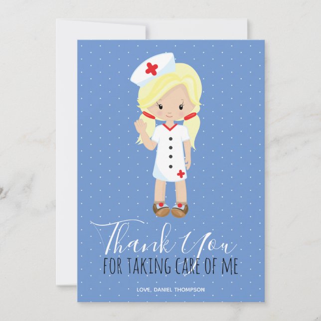 Merci à la infirmière blonde à pois blancs (Devant)