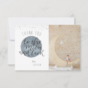 Merci à la Lune et Retour   Carte de Remerciement
