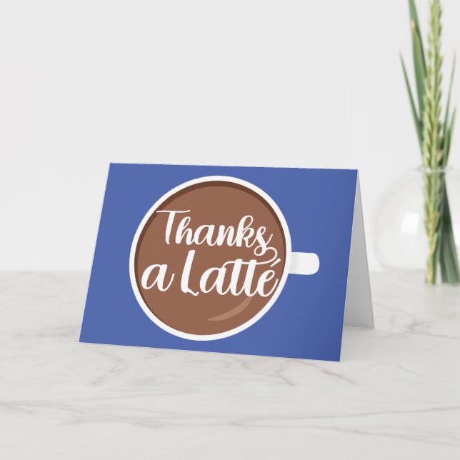 Merci à Latte Carte de remerciements (Devant)