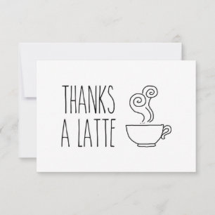 Merci À Latte Carte de remerciements, Carte de rem