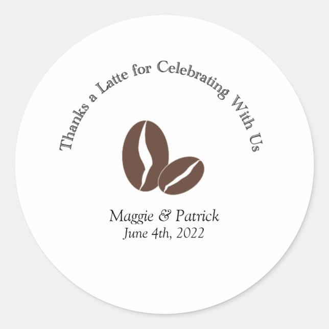 Merci à Latte Sticker (Devant)