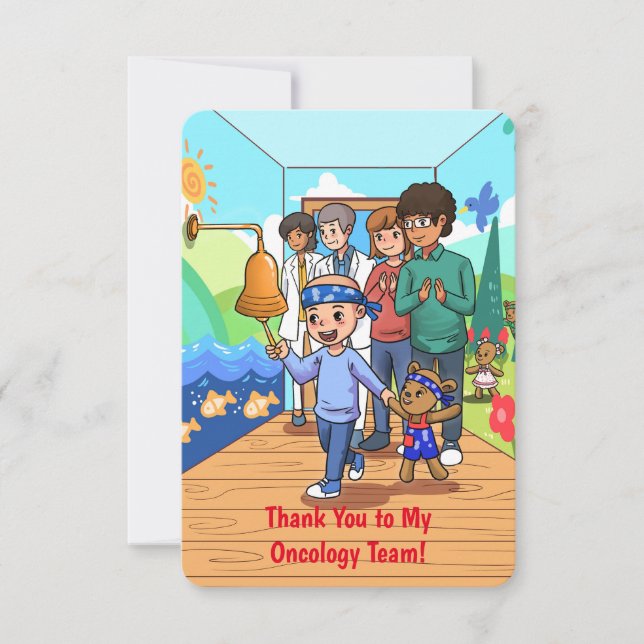 Merci à ma carte de note de l'équipe d'oncologie (Devant)