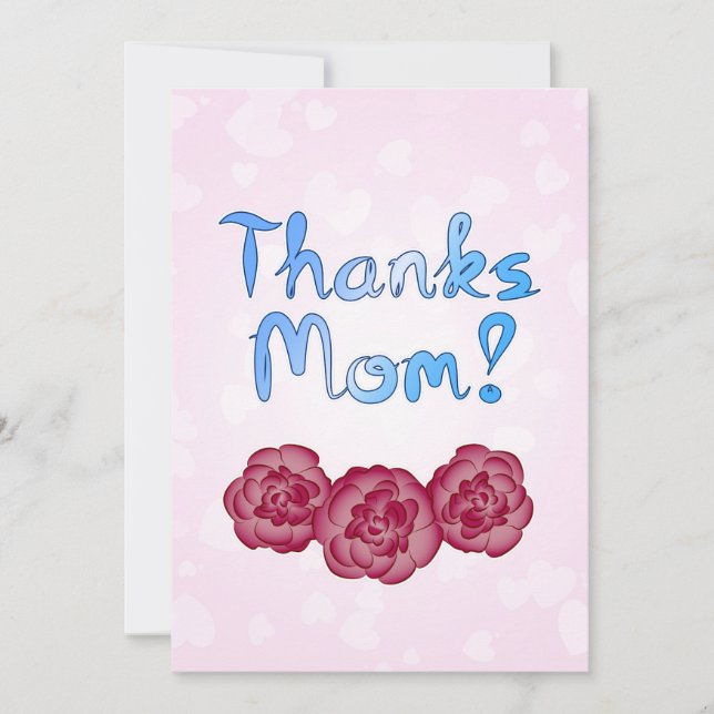 Merci à Maman avec Carnation Flower pour la fête d (Devant)