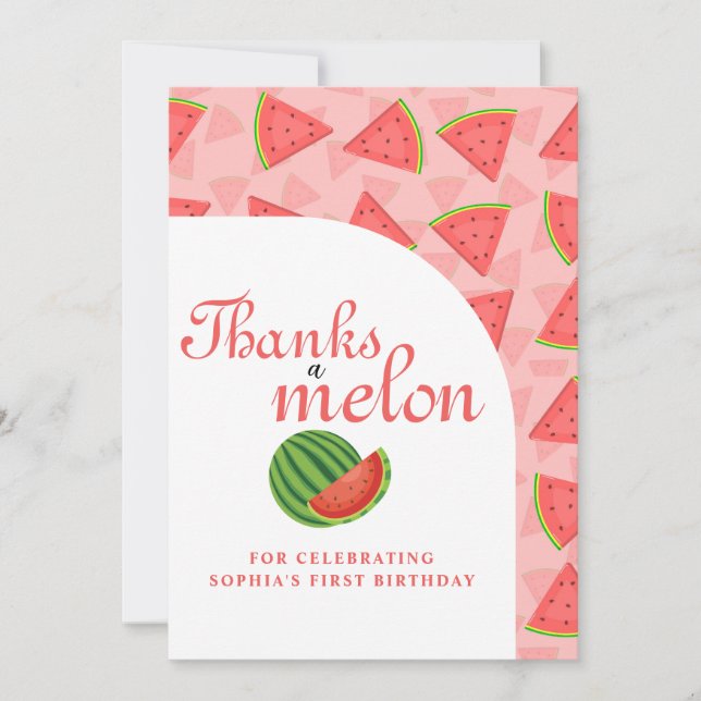 Merci à Melon 1er Birthday Watermelon (Devant)