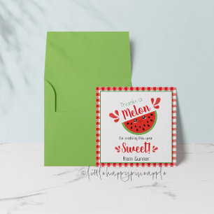Merci à Melon Carte de remerciements