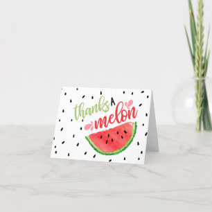 Merci A Melon Carte de remerciements - Rouge