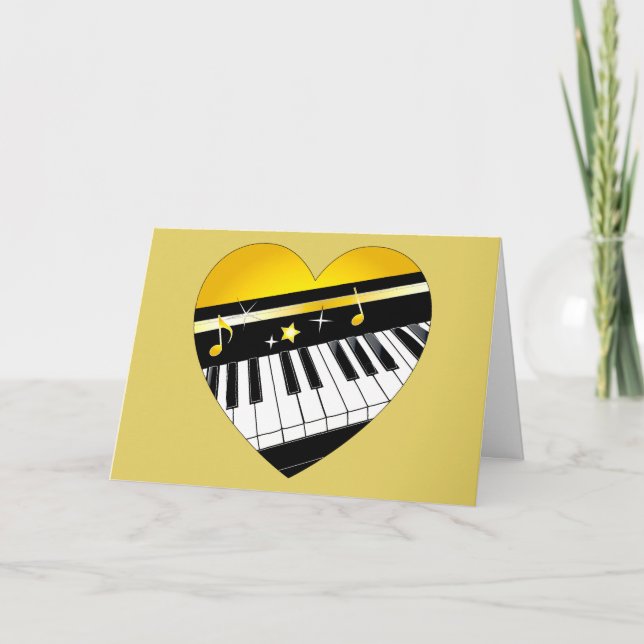 Merci à mon piano d'accompagnateur à un coeur (Devant)