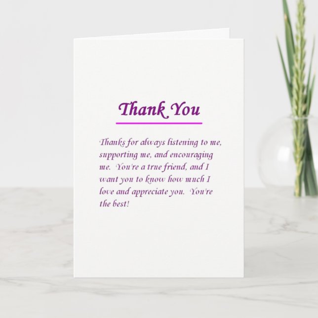 MERCI À MON ***VIE LONGUE ET MEILLEUR AMI À JAMAIS (Devant)