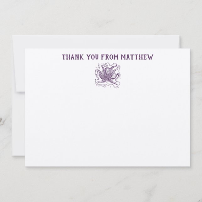 Merci à panneau plat personnalisé par poulpe (Devant)