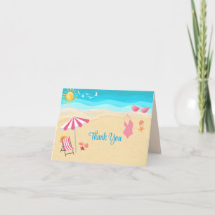 Merci À Thème De La Plage D'Été