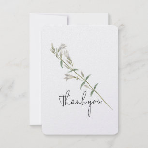 Merci à tige de fleur blanche