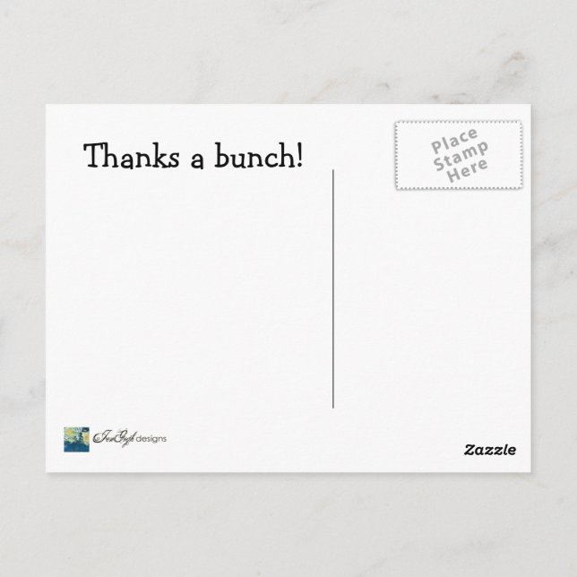 Merci à un bloc - carte postale Merci (Dos)