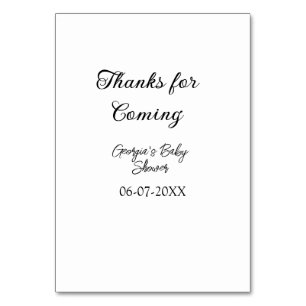 Merci à venir baby shower moderne simple typogr