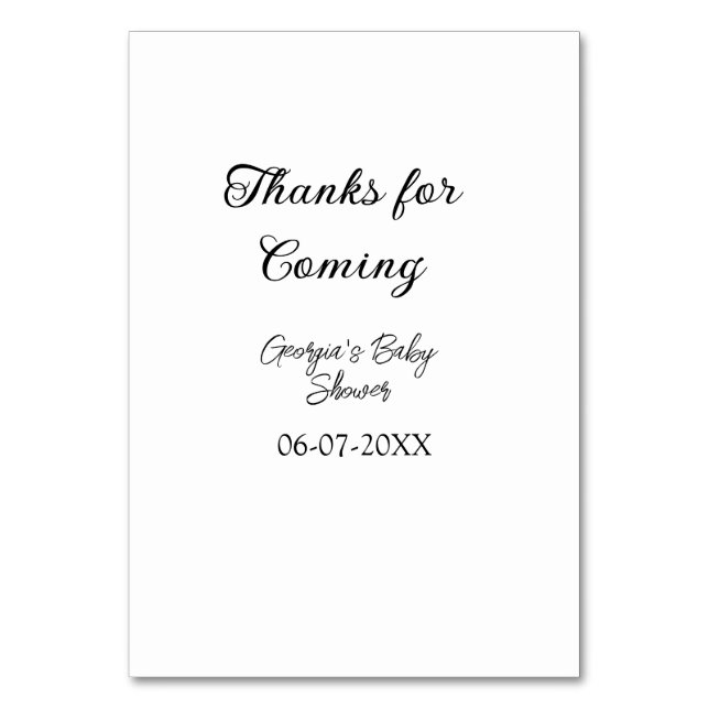 Merci à venir baby shower moderne simple typogr (Par défaut)