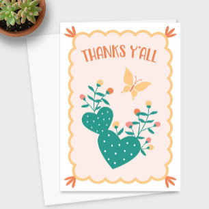 "Merci à vous tous" Carte de remerciements Cactus