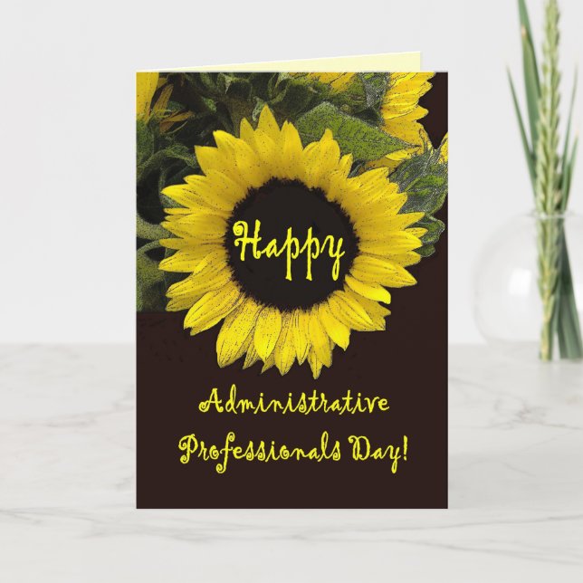 MERCI Admin Professionals Day JAUNE SUNFLOWER (Devant)