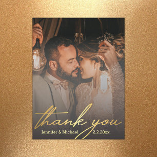 merci, aimant de photo de mariage en calligraphie