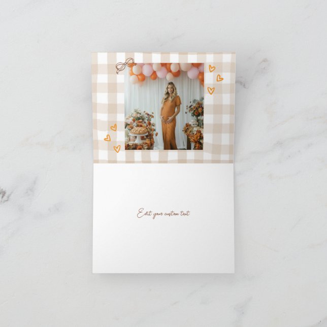 Merci Ajouter la photo pliée carte à gâteau (Intérieur)