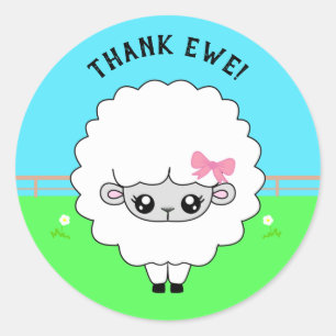 Merci amusant (Ewe) Stickers de moutons