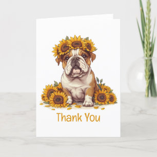 Merci Anglais Bulldog Sunflower Crown