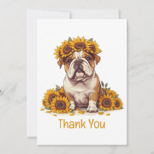 Merci Anglais Bulldog Sunflower Crown