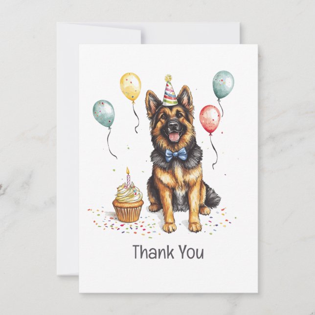 Merci Anniversaire Chien Berger Allemand (Devant)