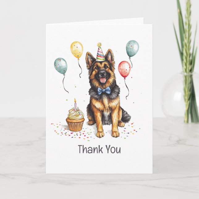 Merci Anniversaire Chien de Berger Allemand (Devant)