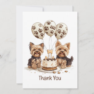 Merci Anniversaire Yorkie Chien