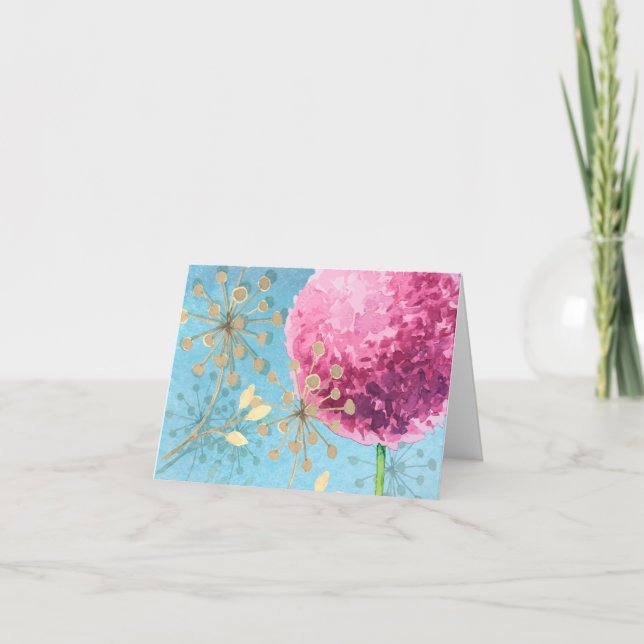 Merci aquarelle Allium floral (Devant)