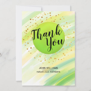 Merci Aquarelle Nature Parties scintillant verte O