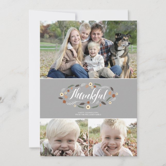 Merci au Carte photo de Thanksgiving (Devant)