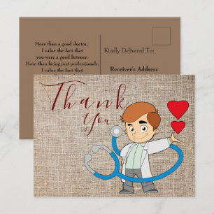 Merci au médecin Carte postale